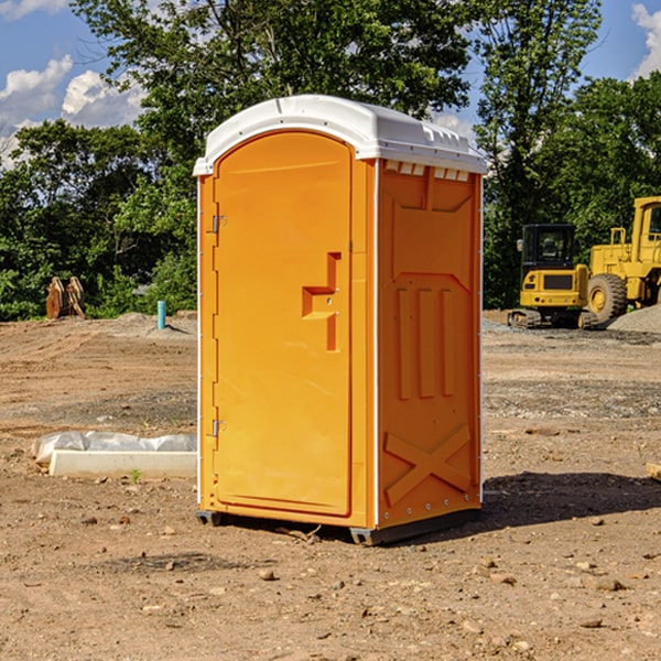 how often are the porta potties cleaned and serviced during a rental period in McCallsburg IA